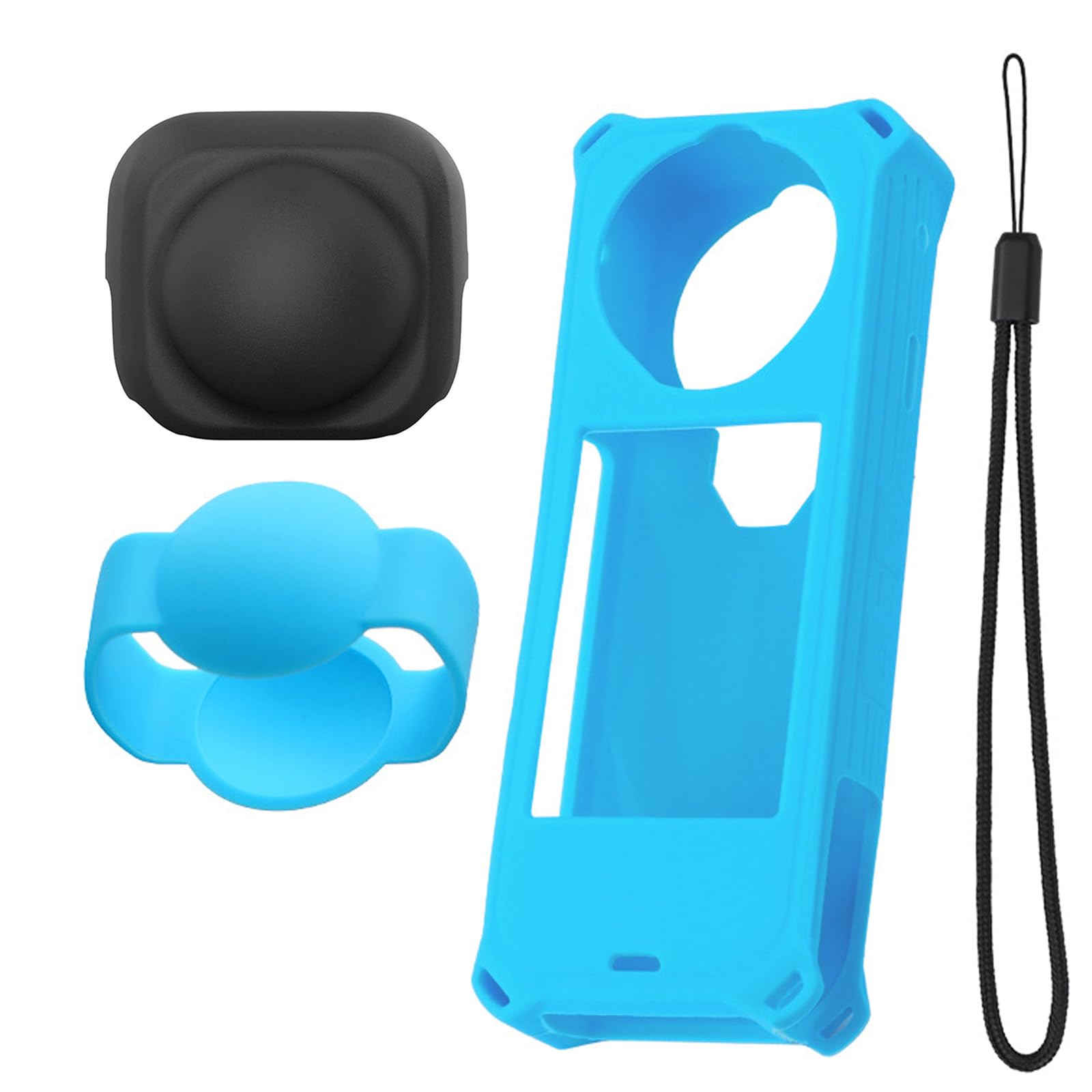 UnisonPet Silicone Protective Case for Insta360 X5 with Insta 360 X5 Lens Cap, Soft Silicone Cover Protection Grip Case & Lens Guard for Insta360 X5