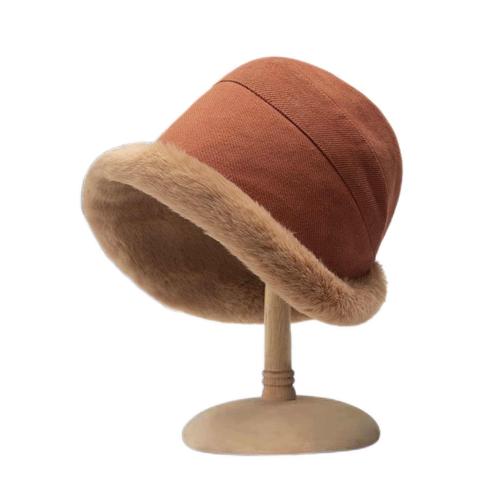 Soft Plush Autumn and Winter Bucket Hat Outdoor Warm Fisherman Hat Trend Ladies Panama Hat Bucket Hat