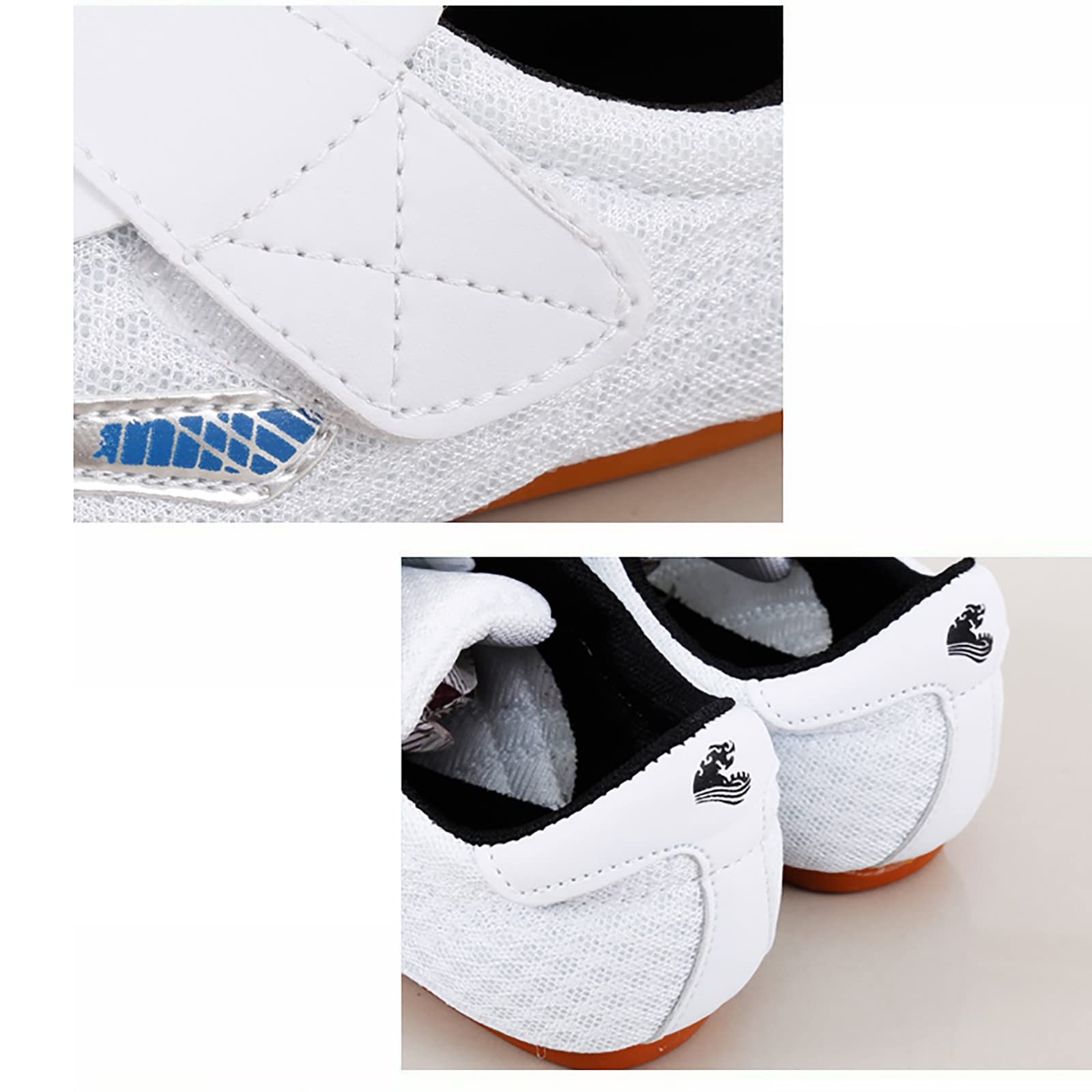 Taekwondo Karate Scarpe per Arti Marziali, Unisex Comode Mesh Traspiranti Sneakers Tai-Chi Taekwondo, per Bambini Adulti Leggere Scarpe da Allenamento Morbide ( Color : White , Foot length : 20.5cm )