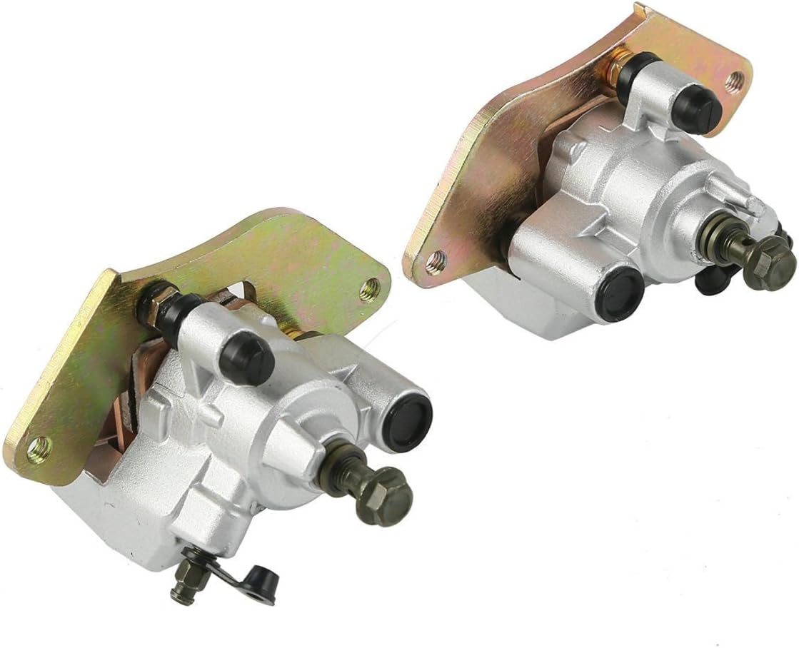 BH-Motor New Left & Right FRONT BRAKE CALIPER with pads for HONDA Rancher 420 TRX420 07-15 Foreman 500 TRX500 12-15