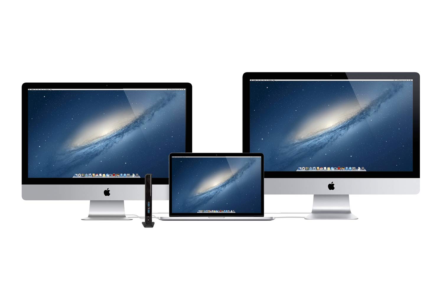 Hamlet HDOCKS300TC - Docking Station con Porte di Espansione per Notebook con Doppia Interfaccia USB 3.0 TYPE-C e Type-A, Dotato di Porte Video HDMI+DVI+ HUB 6P +LAN Gigabit + 2x Jack Audio 3.5mm