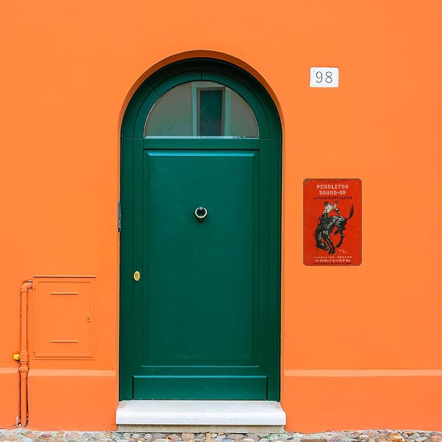 ペンドルトン PENDLETON ROUND-UP ビンテージ看板 Amazon.com: Pendleton Round Up Rodeo Vintage Poster Metal