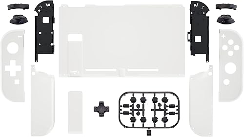 Miniatura 2 de eXtremeRate Dpad Version Custom Full Set Shell for Nintendo Switch, White Replacement Console Back Plate, NS Joycon Handheld Controller Housing with