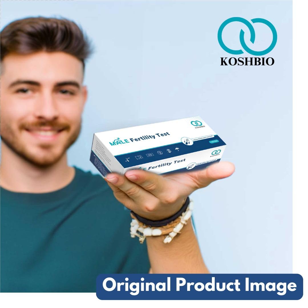 Koshbio Male Fertility Test Kit for discreet hometest/selftest (Indicate Normal or Low Sperm Count) - Pack of 1 Test