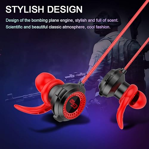 Miniatura 4 de Bluelans Auriculares para videojuegos con cable con micrófono auriculares intraurales para juegos para PS5S PS4 Xboxs Nintendos Switch Playstations