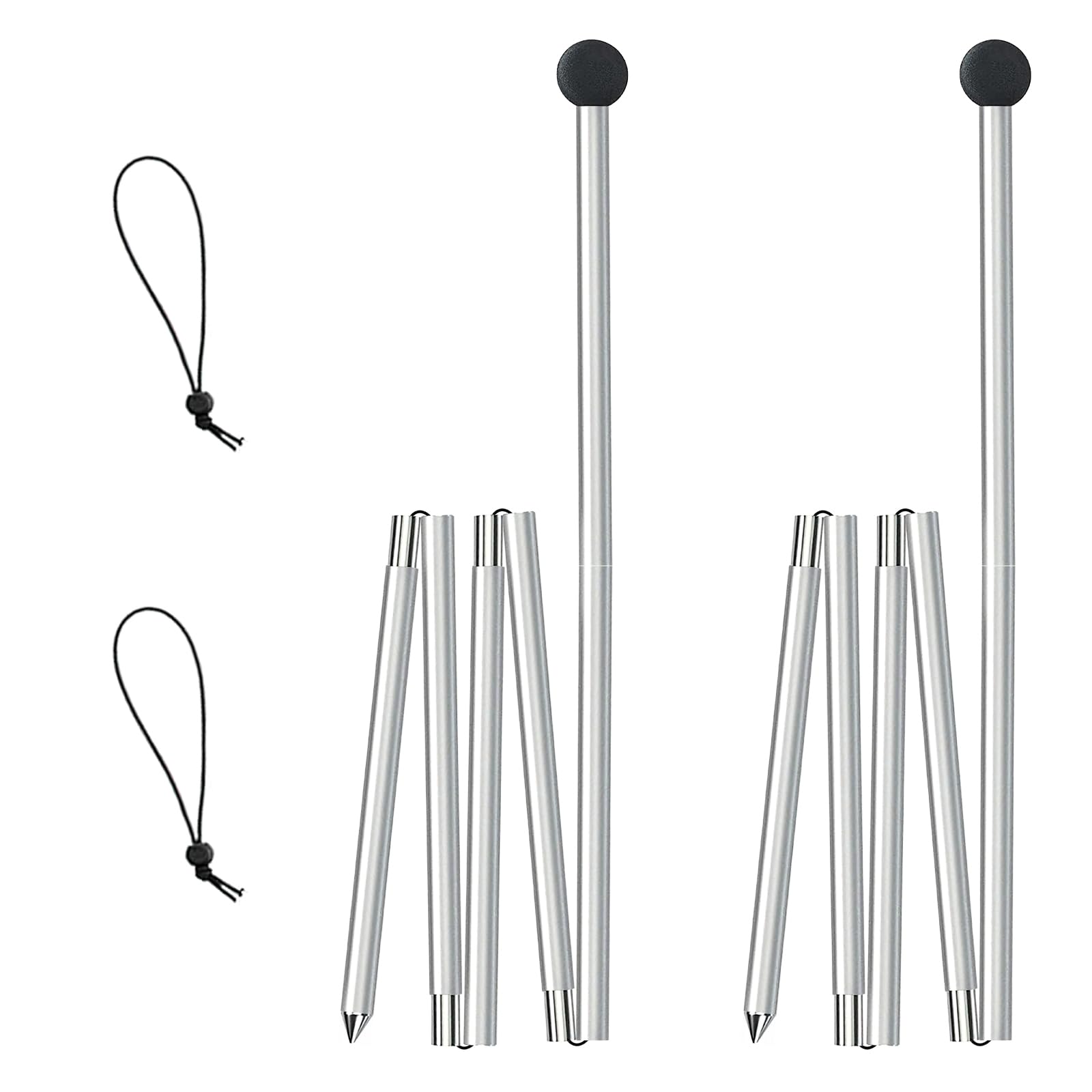 UMARDOO Familien-Strandzelt, extra Ersatz, Aluminium, faltbare Stangen, tragbare Teleskop-Zeltstangen für Markisen, Baldachin (2,5 m)