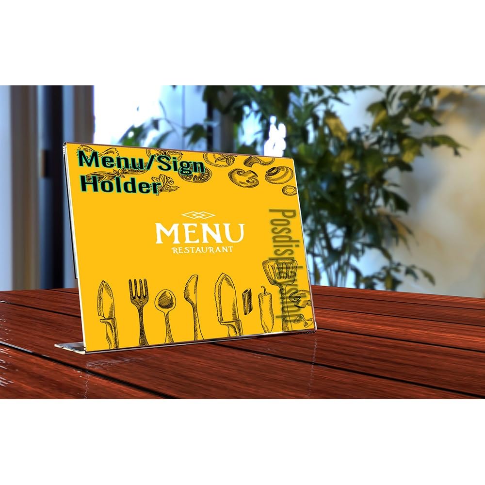 WYWSSSWY Horizontal A4 Transparent Acrylic Tabletop Sign Stand Double Side Menu Price Tag Display Holder,1 Count(A4 Vertical)