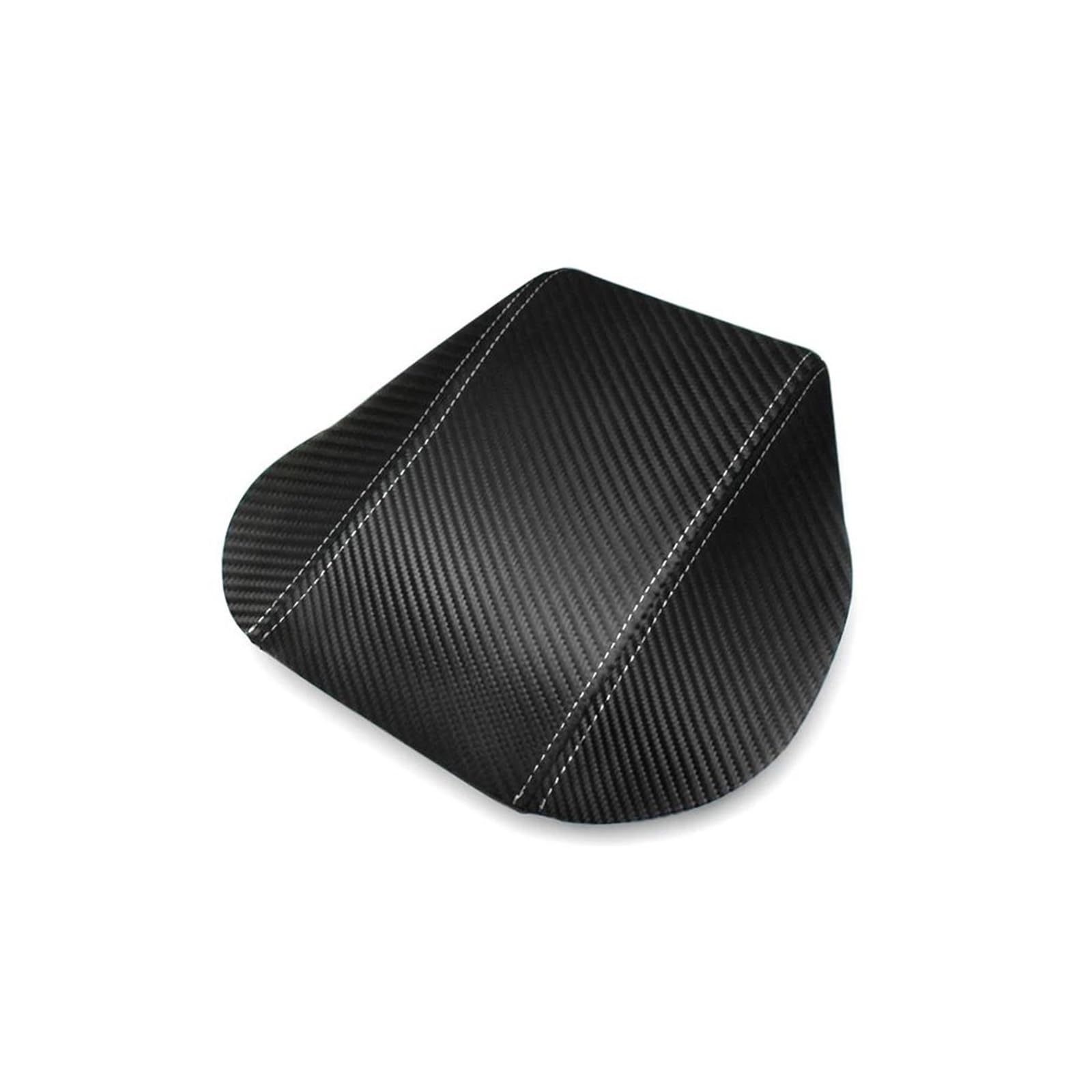 Car Interior Carbon Style Leather Center Armrest Cover Sticker Trim For Civic 9th Sedan 2012 2013 2014 2015(White line)