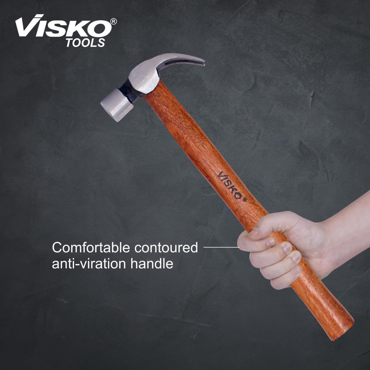 VISKO 711 100 Gms. Ball Pein Hammer | Wooden Handle | Heat Treatment Drop-Forged Hammerhead for Pulling nails | Demolition work | Splitting Wood | Multicolor | 3