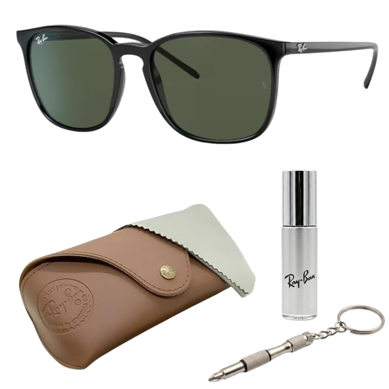 Amazon | Ray-Ban RB4387 スクエアシェイプ サングラス アイウェア