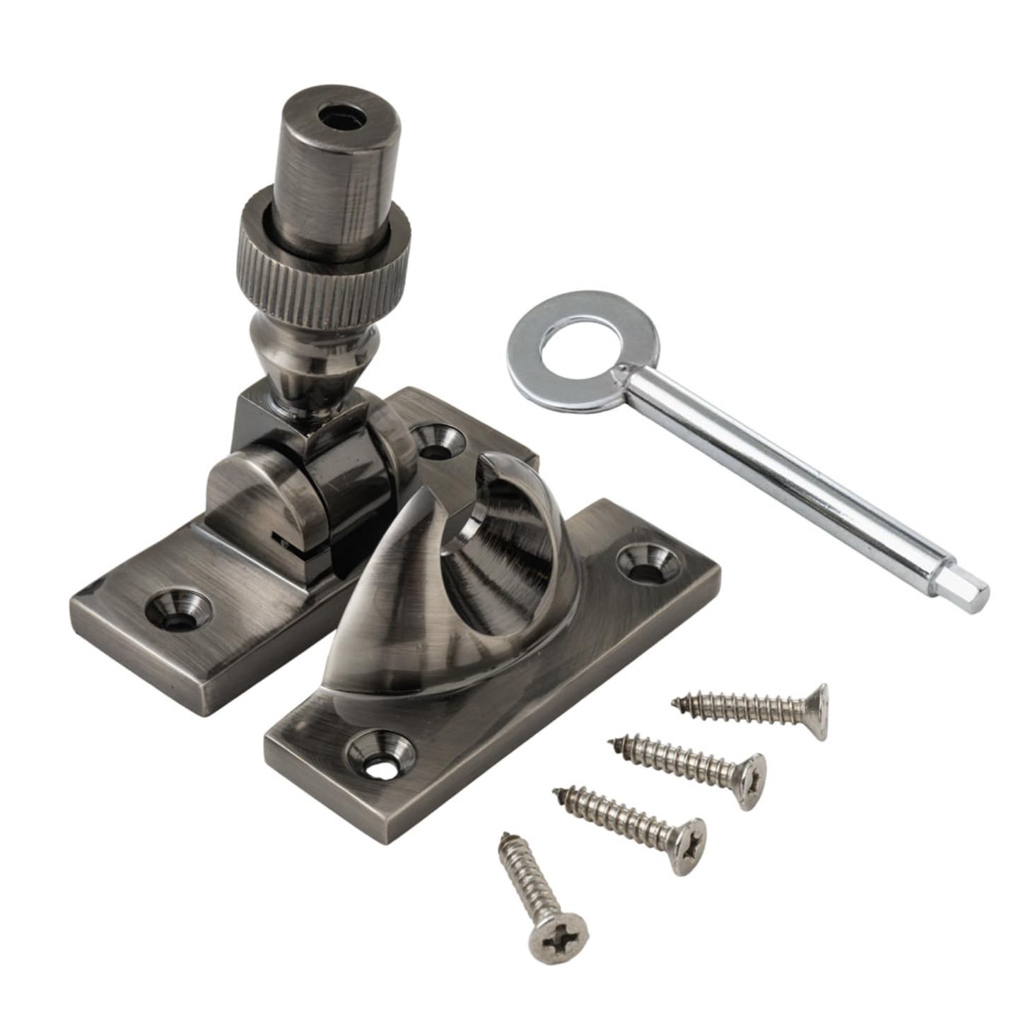 Solid Brass Locking Brighton Sash Window Fastener, Multiple Finishes - (Antique Brass) โ image 1