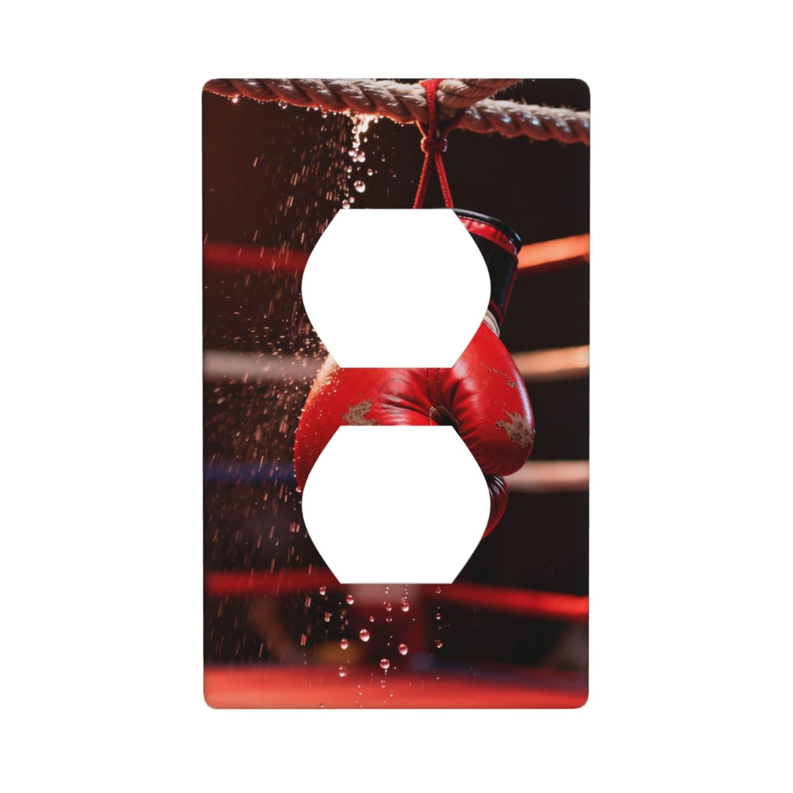 Boxing Glove Ring Decorative Switch Plate Cover-Unbreakable Polycarbonate Wall Plate for Home Office, 1 Gang with Screws