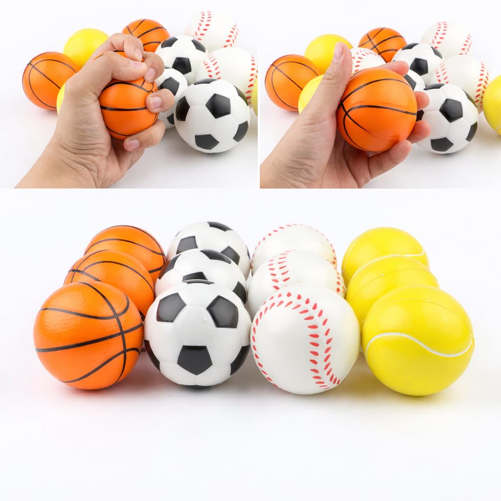 Happium 12pcs 6cm Soft Foam Balls for Kids Sponge Balls for Indoor & Outdoor Play, Birthday Party Games, Tennis & Cricket Training, Bath Toy, Swimming Pool Activity