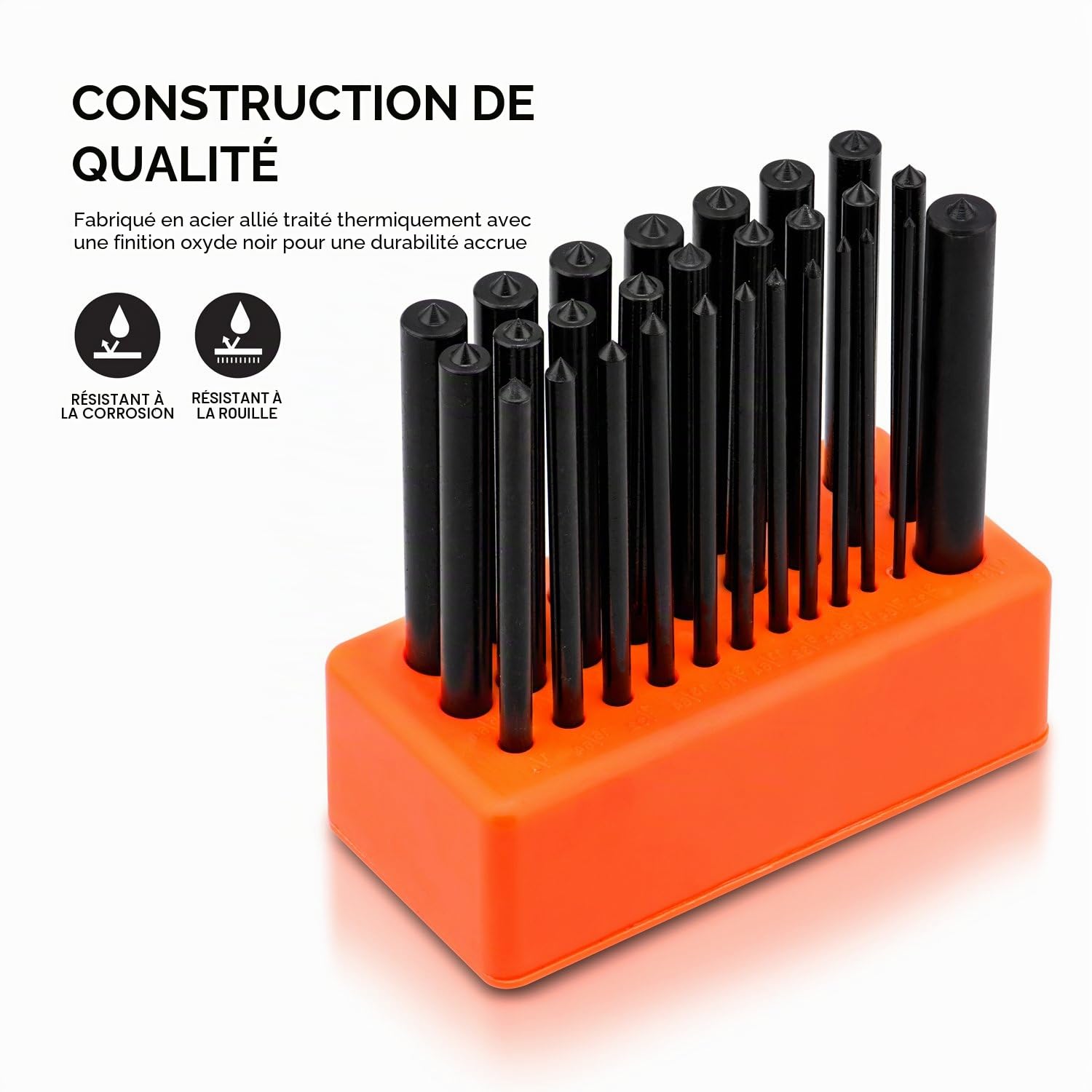 Neiko 02621 une Ensemble de Punch, 28 pièces de transfert | traité à la chaleur en alliage d'acier