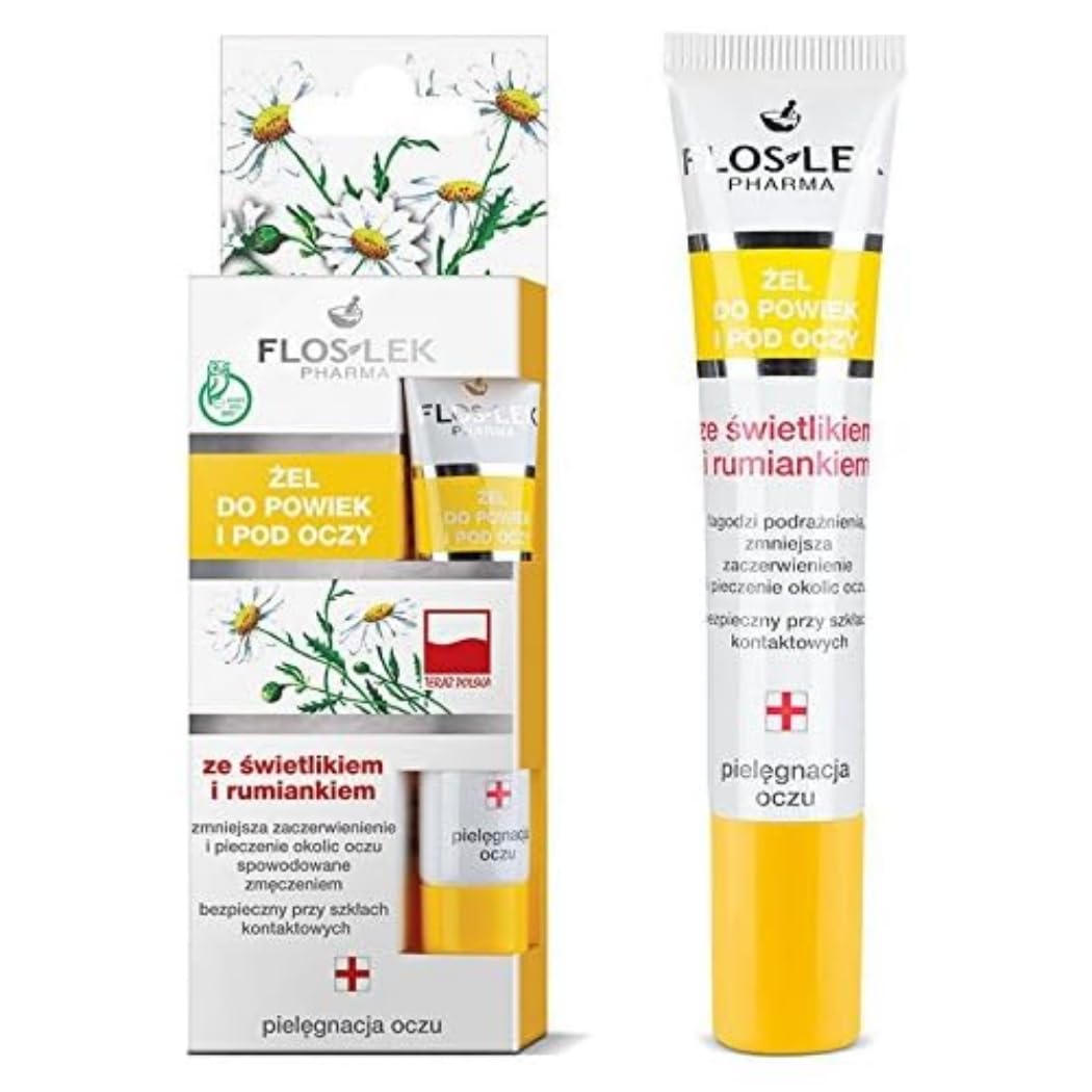 FLOSLEK LID AND UNDER EYE GEL WITH EYEBRIGHT AND CHAMIMILE 15ML, x, 15 ml (Pack of 1)