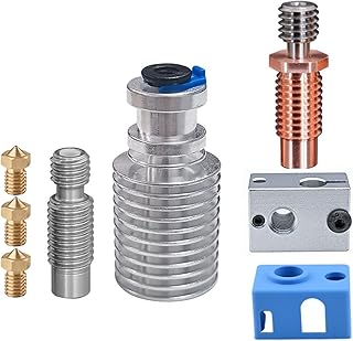 APAAZO 5A PLUS V6 Hotend +Bimetal Heatbreak Stainless Steel Compatible With 1.75MM 3D Printer Prusai3 Voron 2.4 Extruder (Color : V6 hotend Bimetal)