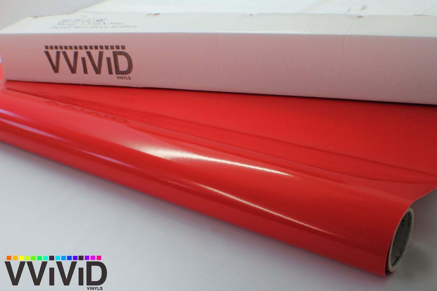 VViViD Czerwony połysk folia winylowa rolka z klejem uwalniającym powietrze 3 mil (0,5 m x 1,5 m)