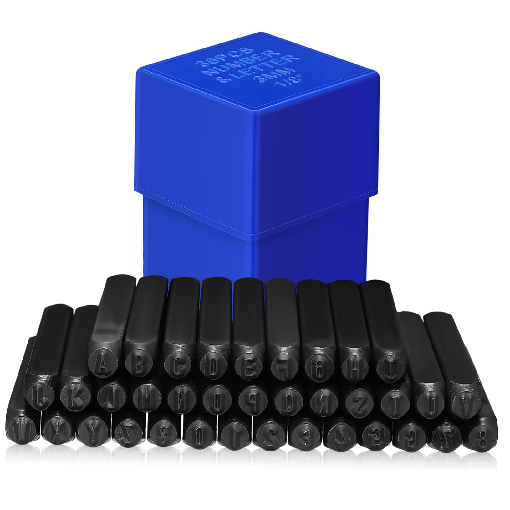 Jeu de poinçons pour métal Mipcase avec chiffres et lettres pour marquage précis
