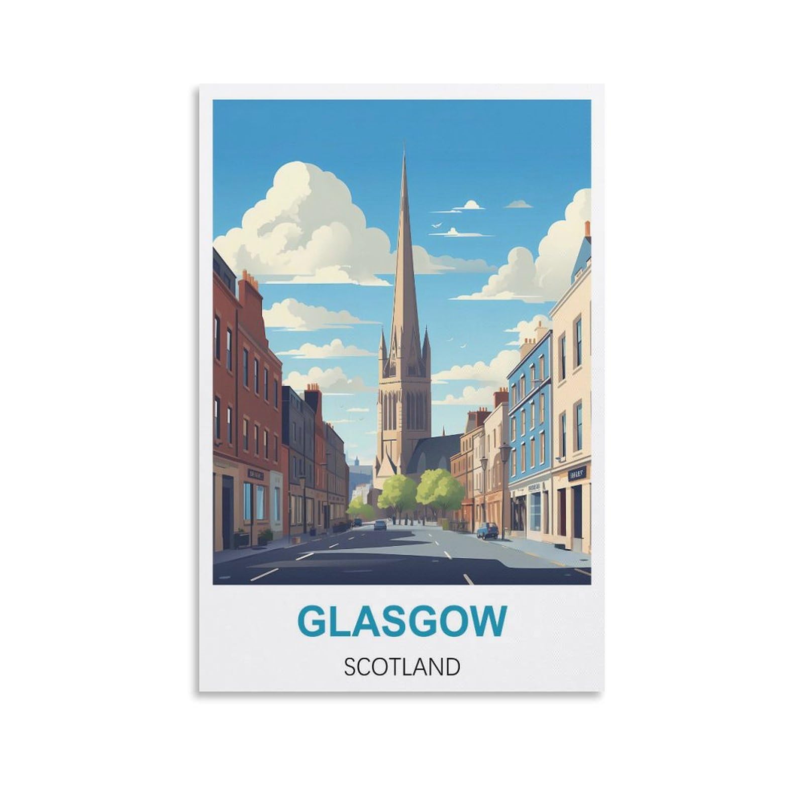 Retro Vintage Metal Tin Sign Glasgow Scotlands Vintage Retro Man Cave Bar Pub Shed Novelty Gift Tin Wall Décor Metal Sign 30x40cm