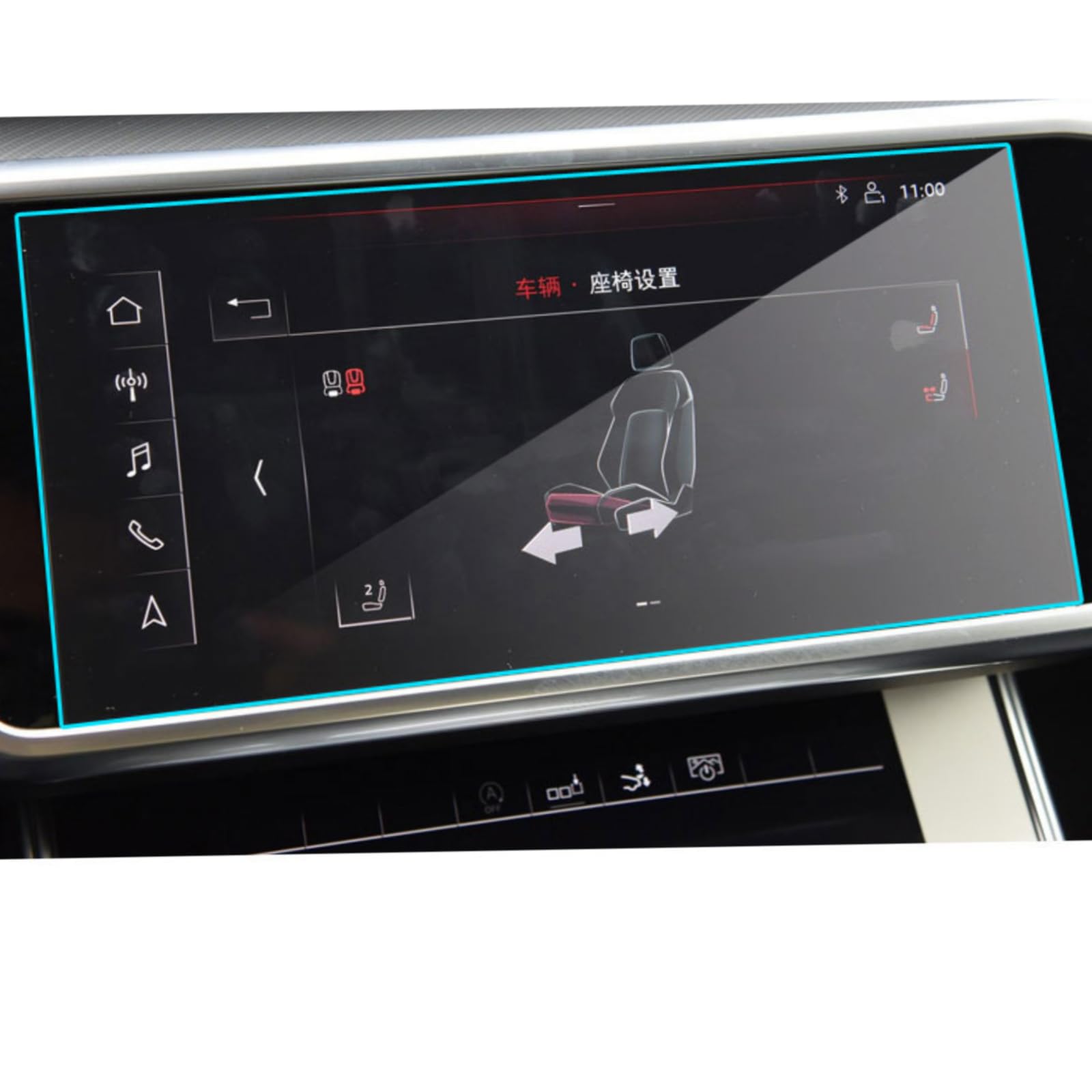 Verre Trempé Navigation Voiture Anti-Reflet pour Écran GPS LCD Audi A6 A7 Q8