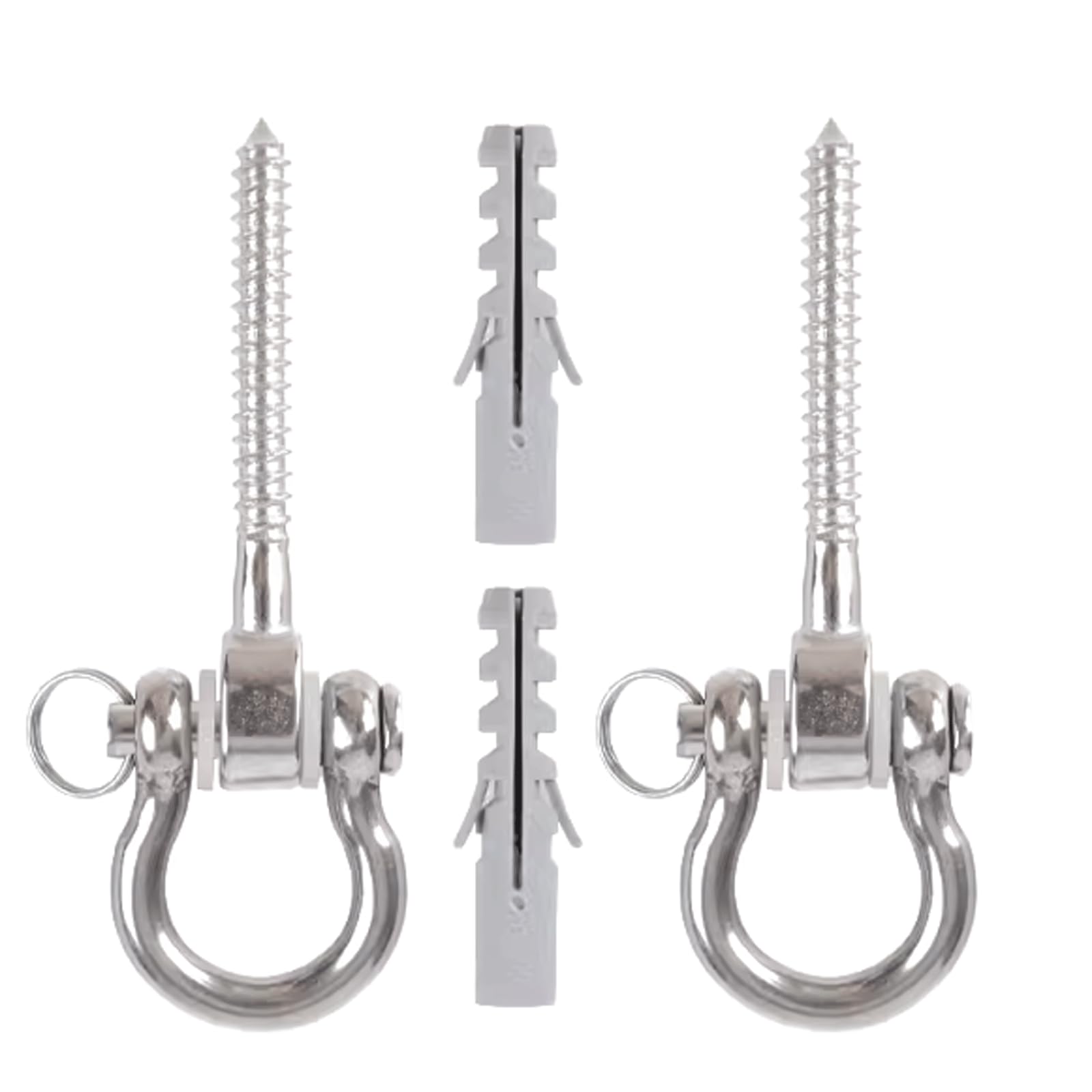 esmen Schaukelhaken Edelstahl-Schraubaufhänger, 2 Stück, Sandsack-montierte Haken, 180°-Schaukel-Set, Schaukel-Hardware-Set für Hängematte, Stuhl, Veranda