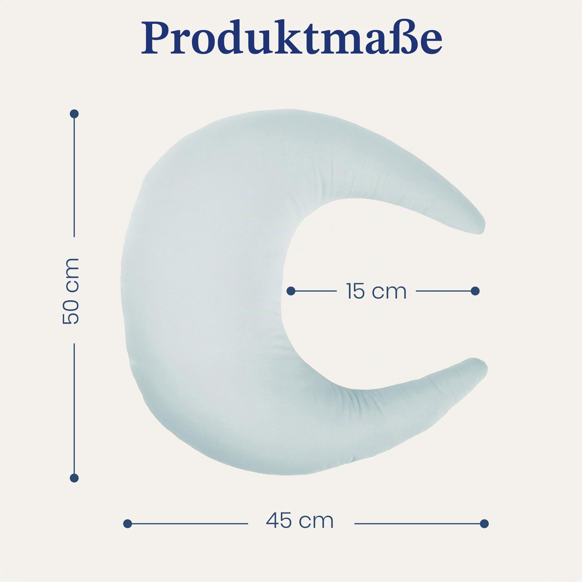 snuggle me® Stillkissen klein - Stillmond mit Stillkissenbezug aus 100% Bio-Baumwolle, Stillhörnchen mit Fiberfill-Faserkern, Maschinenwaschbar & Atmungsaktiv (Bluebell)