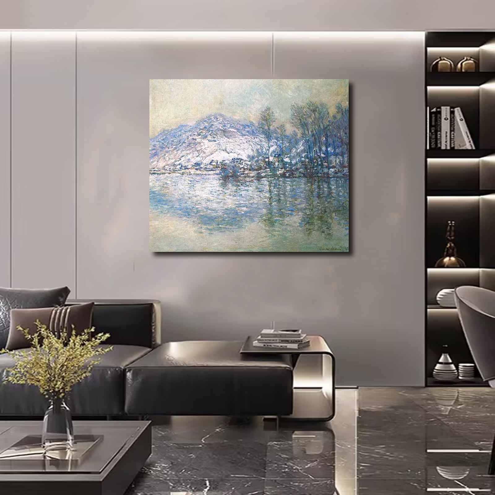 Amazon.co.jp: クロード・モネThe Seine at Port Villez 絵画