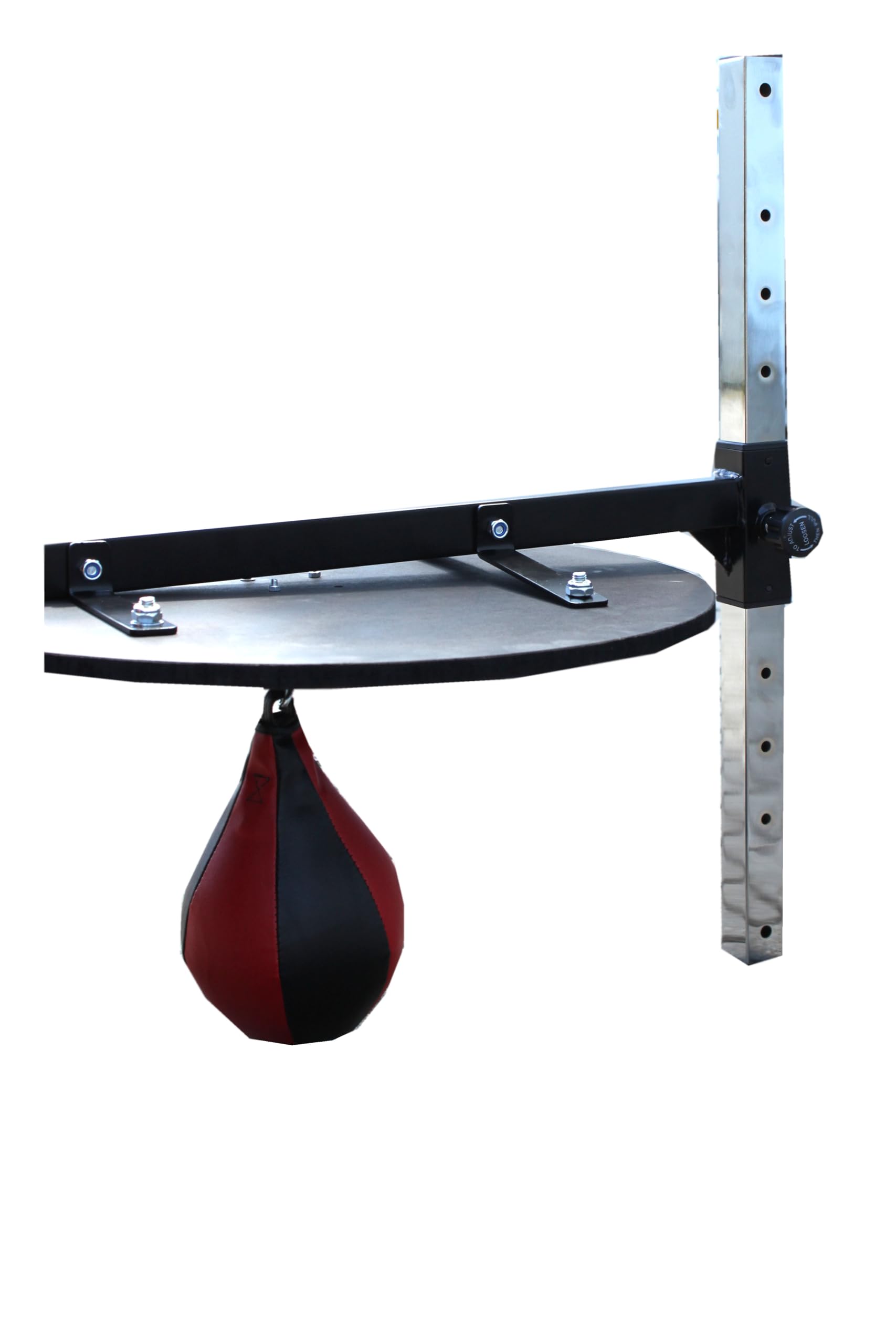 LISARO Pelota de velocidad para montaje en pared, altura ajustable, para entrenamiento de boxeo rápido e intenso, plataforma de madera estable de 60 cm, incluye pelota de reacción de boxeo, juego de