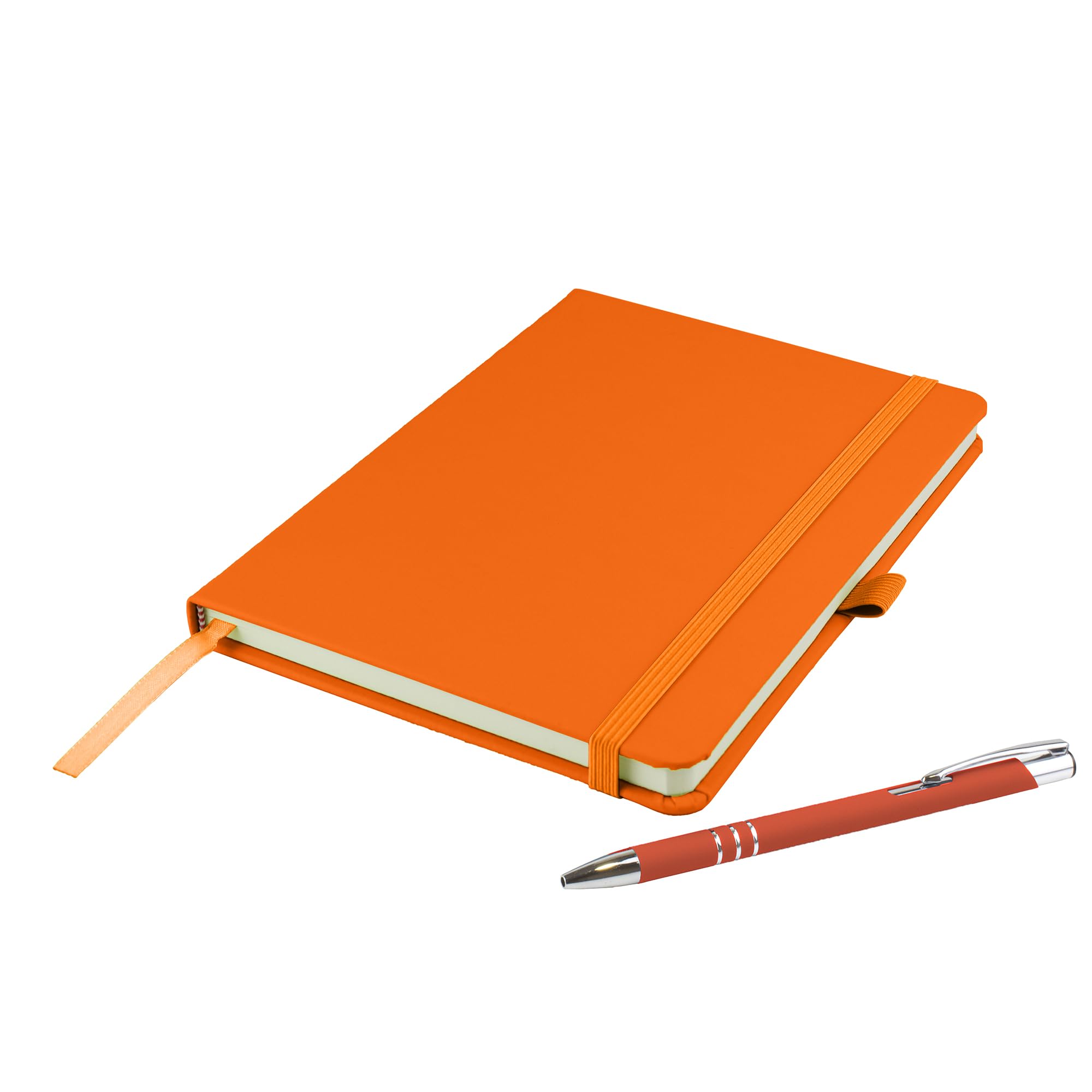 That's My Pencil A5 Notebook/Journal with Matching Pens, Lined Pages, Ribbon, sustainably sourced paper (Burnt Orange)