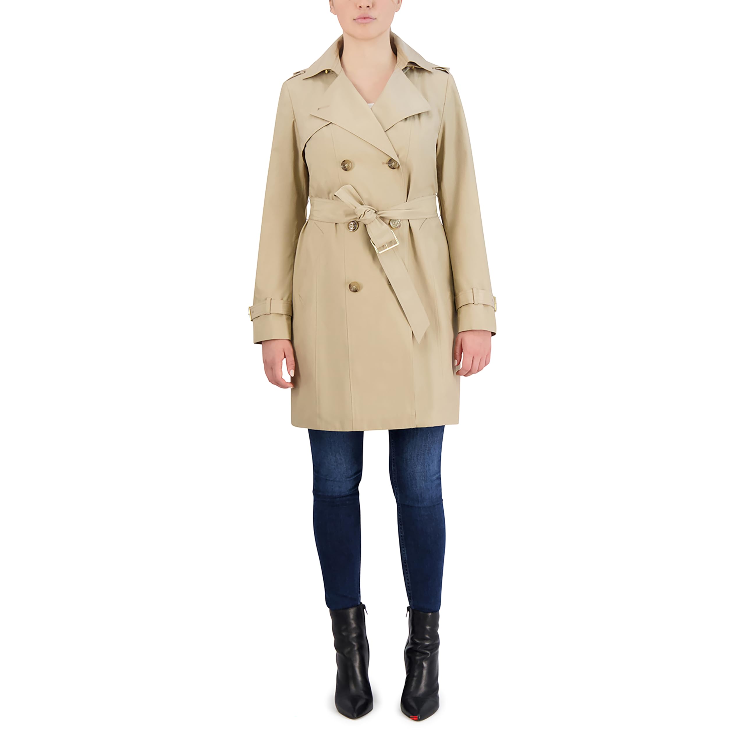 Cole Haan Womens Double Breasted Trench Coat