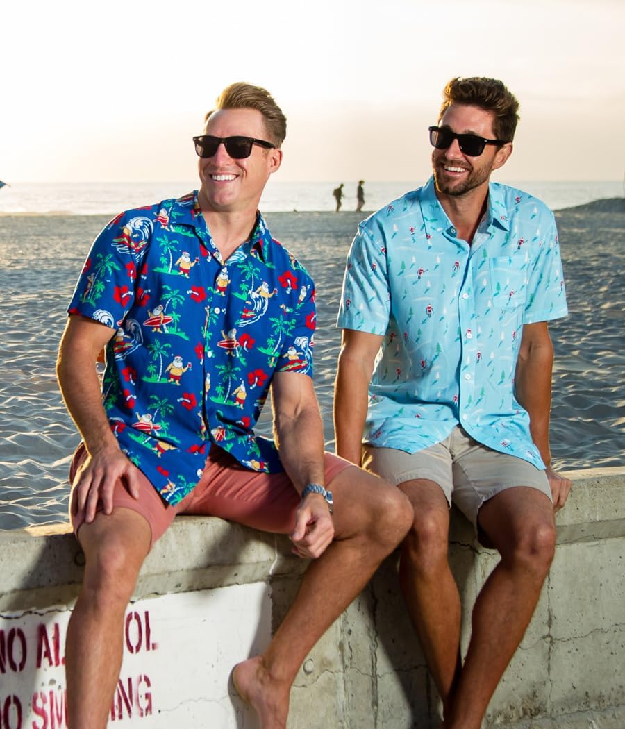 Tipsy Elves Men's Short Sleeve Holiday Button Down Shirts - Funny Christmas & Hanukkah Hawaiian Shirts for Men - Image 3