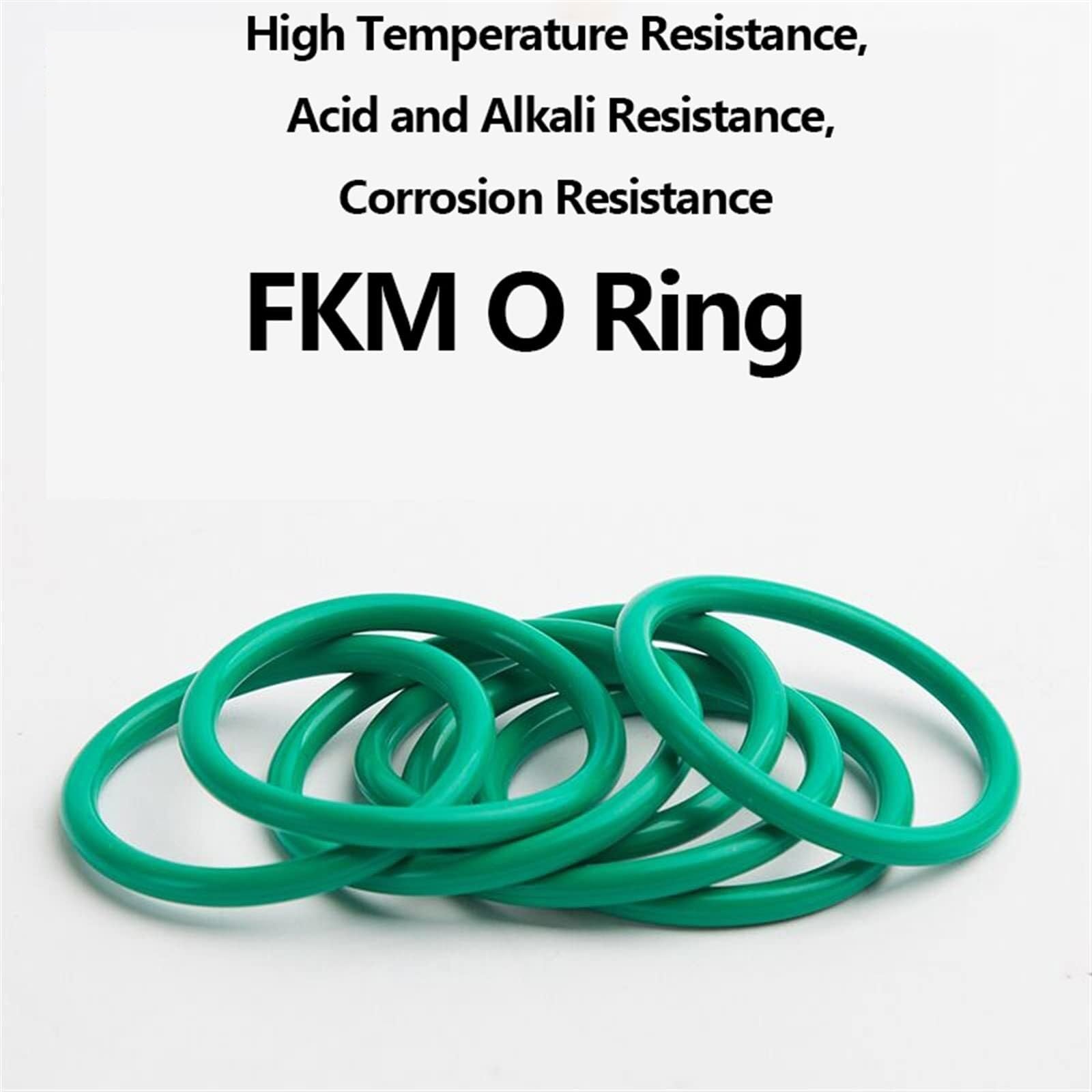 Joint torique CS 2.2mm FKM, joint torique en caoutchouc fluoré, rondelle d'étanchéité mécanique, bague d'étanchéité OD 24mm - 80mm, 10 pièces dans un paquet,Matériau Fiable(OD 66MM-2.2MM)