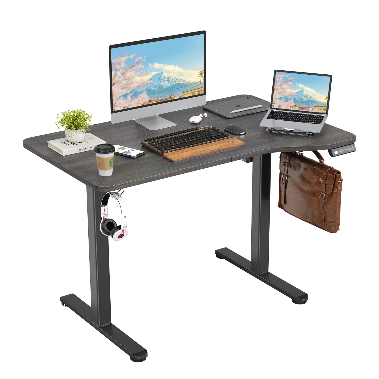 Amazon | STARY L字型 電動昇降デスク スタンディング対応 幅110cm