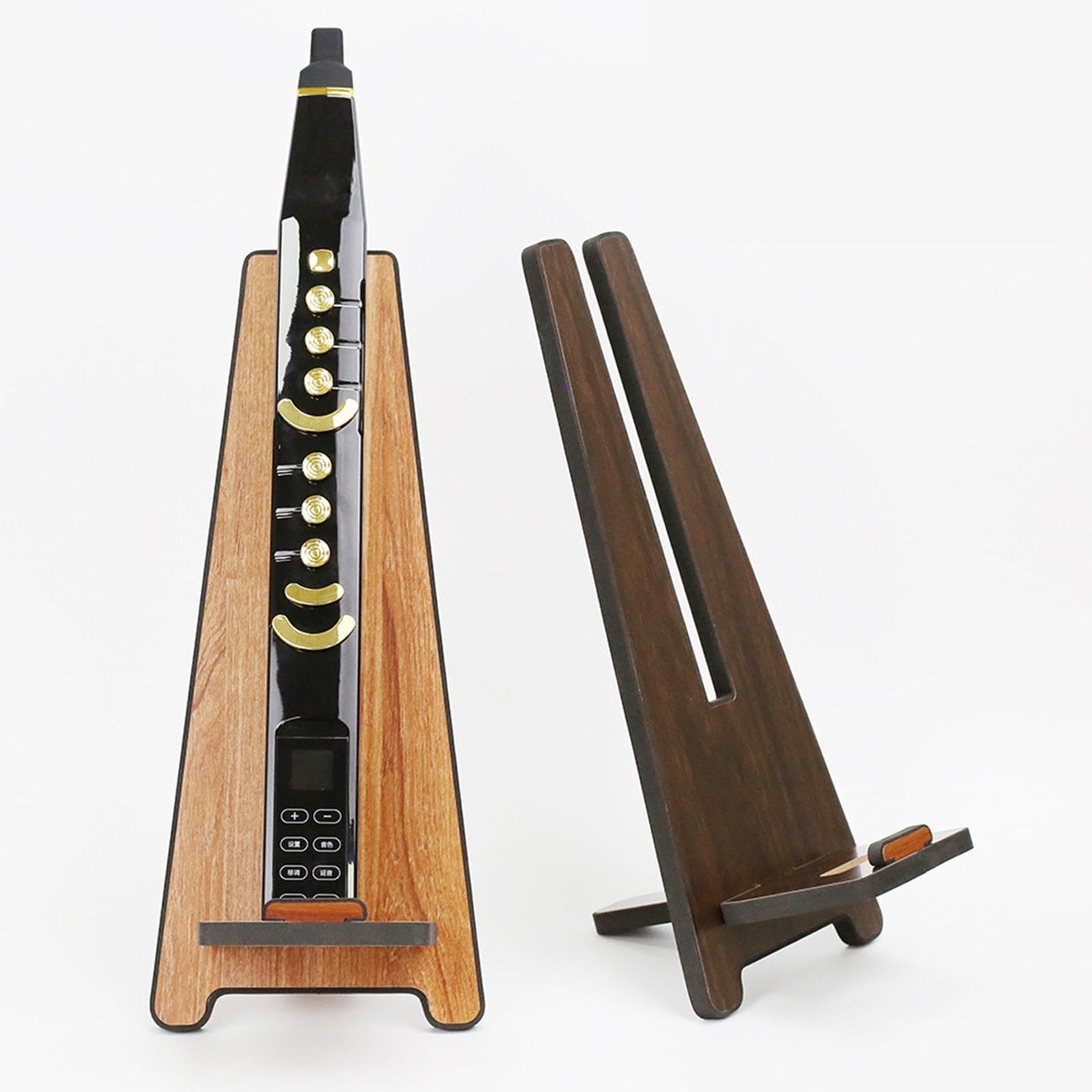 Soporte para Instrumentos de Viento Eléctricos, para Flauta, Soporte para Tubo de Soplado, a Prueba de Humedad, Madera Liger, Marrón Oscuro