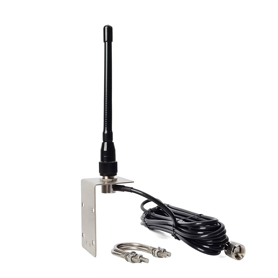 TWAYRDIO VHF Marine Antenna with 5M Low Loss RG58 Coax Cable