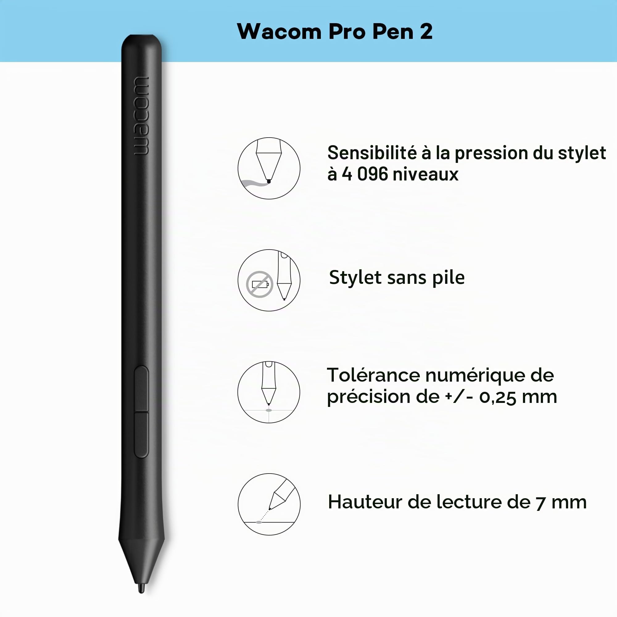 Wacom Tablette Graphique One, Noir/Rouge, Medium
