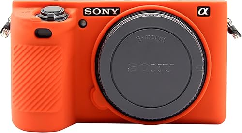 Miniatura 8 de Easy Hood Funda para cámara digital Sony Alpha A6500 ILCE-6500, carcasa de silicona suave antiarañazos, cubierta protectora de piel (rojo)