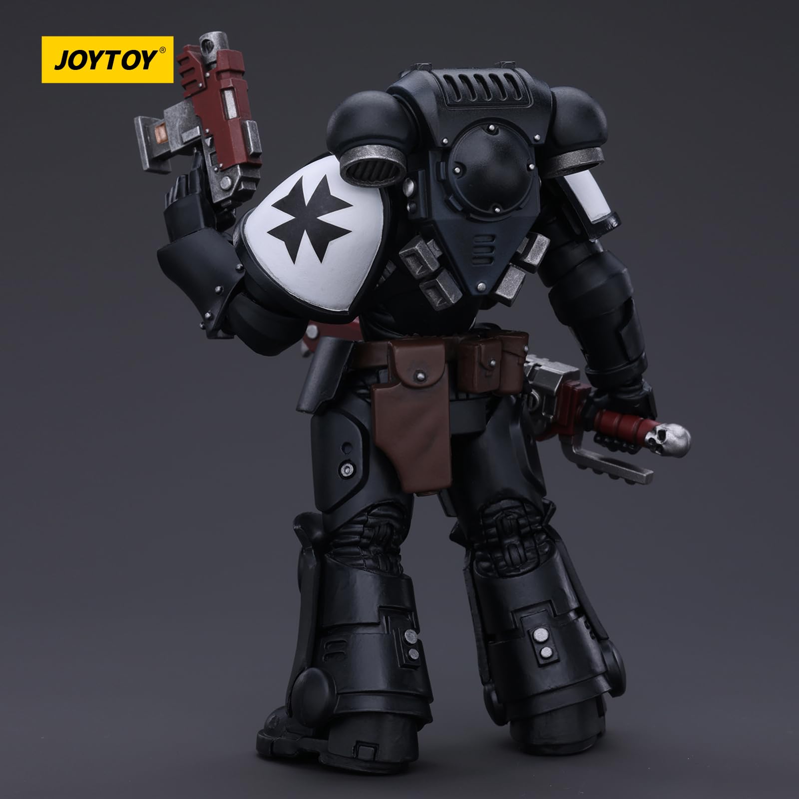 JOYTOY Warhammer 40k Space Marines, Space Marines Black Templars Outriders Brother Valtus 1/18 Action Figure