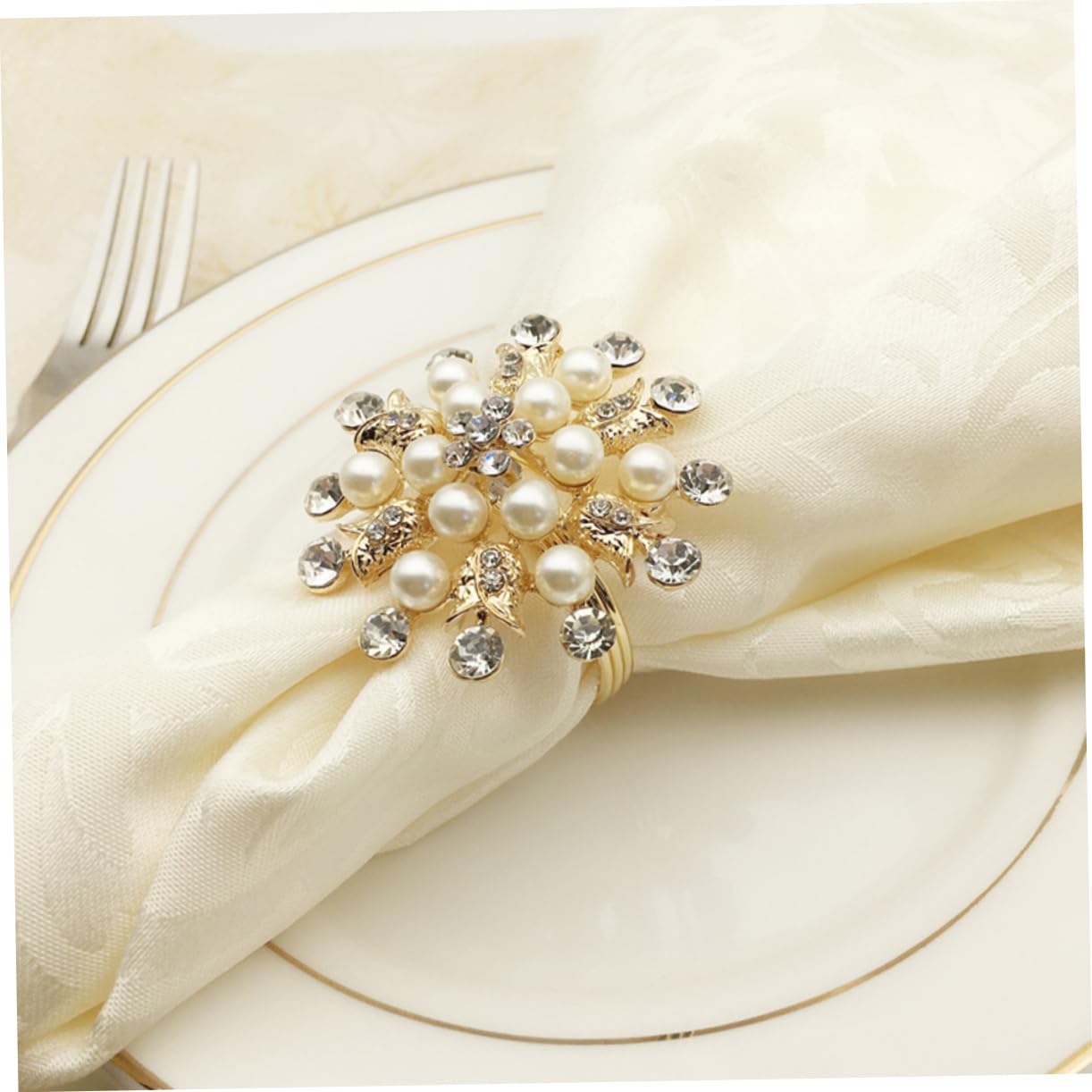 Cabilock 4 Ensembles Rond De Serviette Ronds De Serviette De Noël Porte-Serviette De Noël Porte-Serviettes Ronds Assiettes Flocon De Neige Boucles De Serviette De Noël Métal 4 Pièces * 4