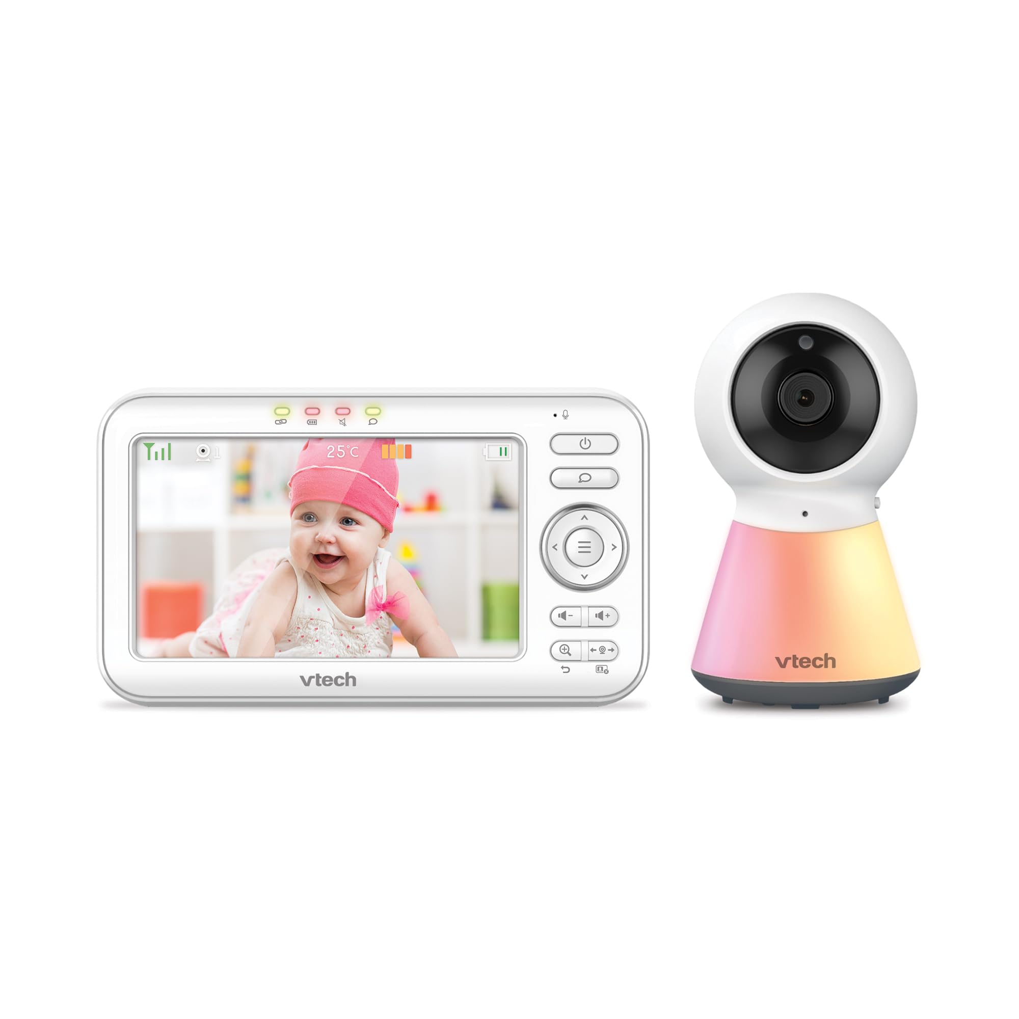 Vtech VM5254 - Monitor de vídeo para bebé de 12,7 cm con luz nocturna adaptable