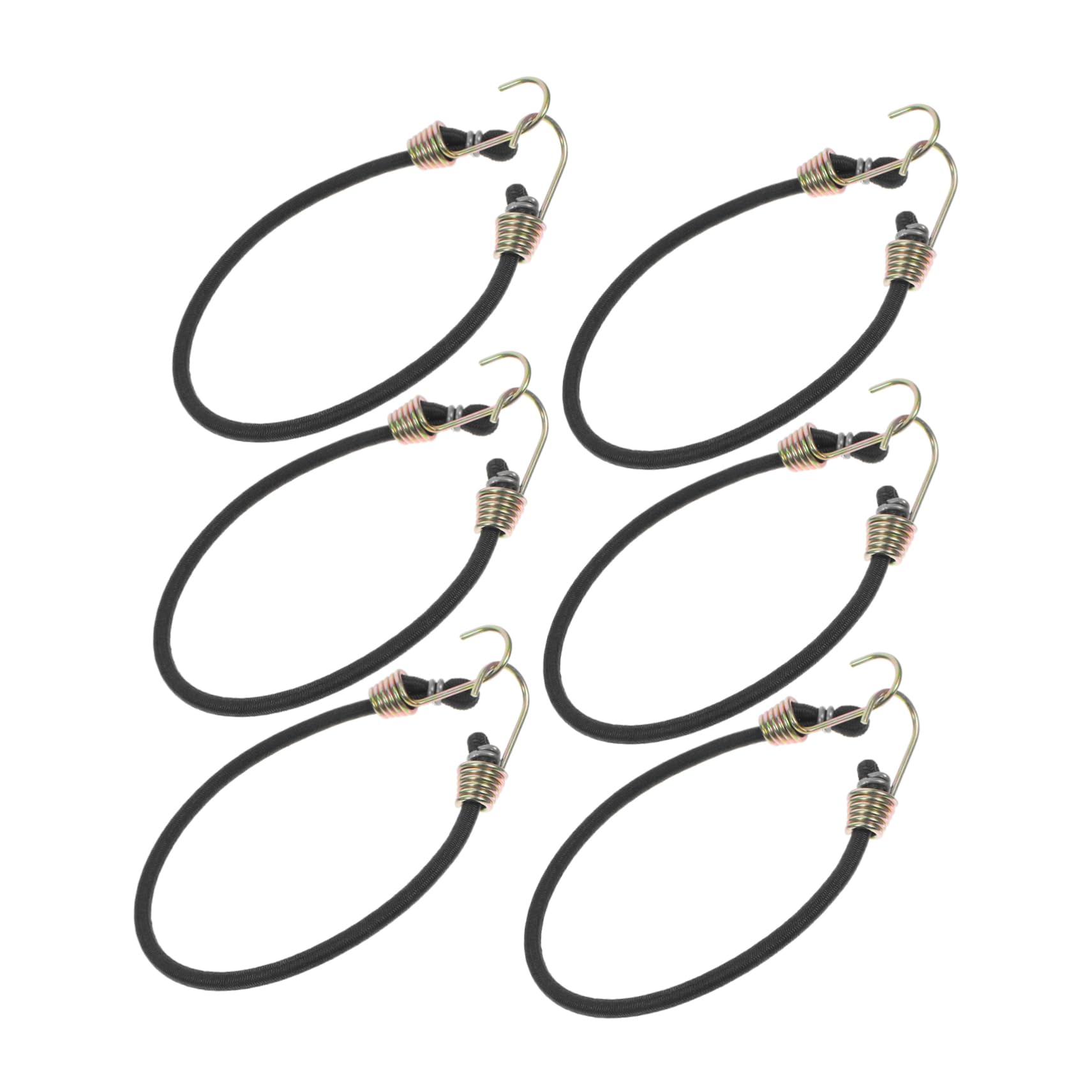 SEWACC Adjustable Bungee Cords with Mini Hooks 6 Pack Elastic Straps for Heavy Duty Fastening and Securing