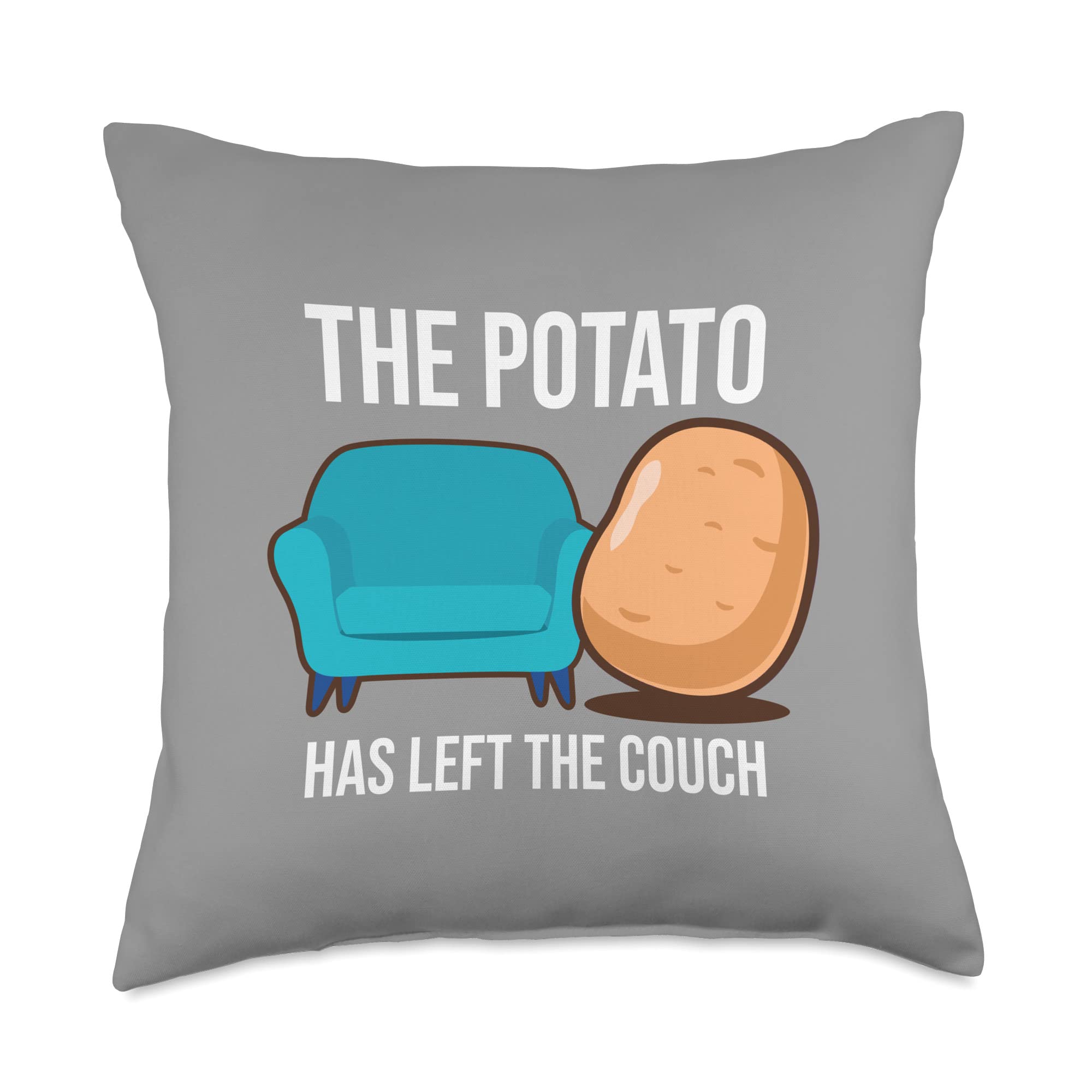 Funny The Potato Has Left The Couch Graphic Throw Pillow