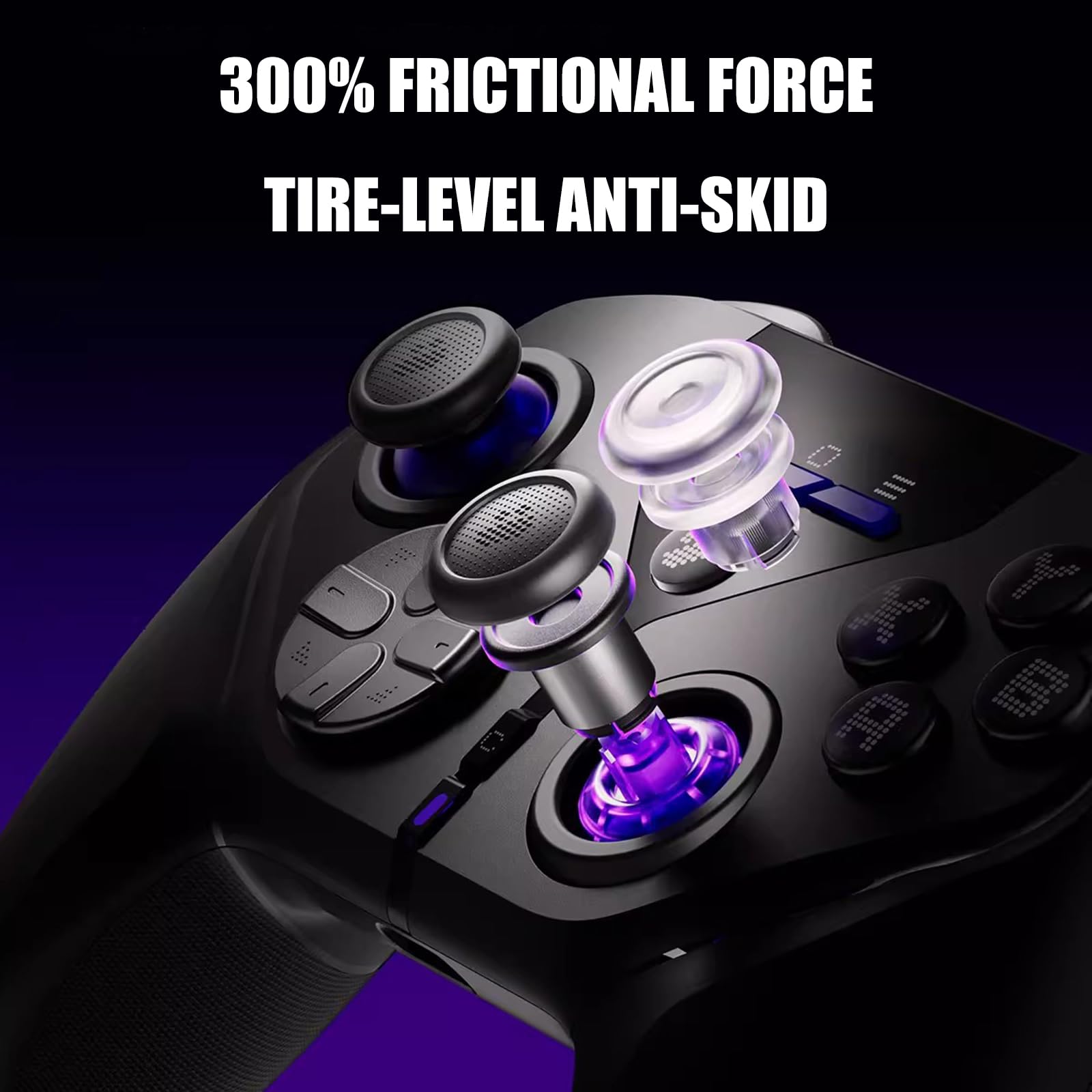 Buxuaaaa Gaming Controller mit 4096 Levels Sampling Gamepad und doppeltem Aktivierungsmodus, kabelloses Gamepad ABS für kompetitives Spielen, TMR Magnetpad