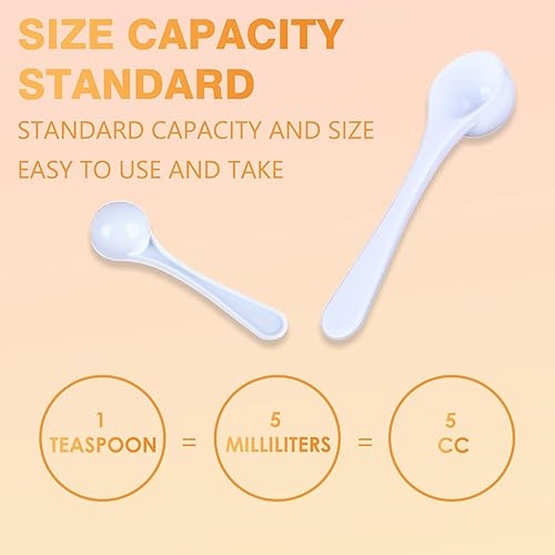 Miniatura 5 de Paquete de 10 cucharaditas medidoras, cucharas de plástico a granel para café, tarros de especias, medida precisa para cocinar y hornear, capacidad