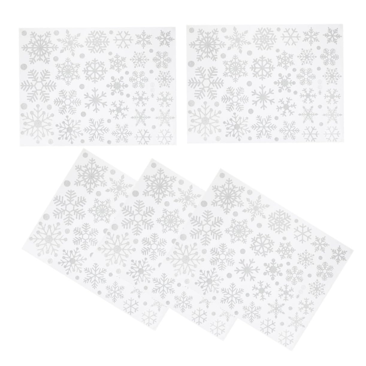 5blätter Schneeflocken-fensteraufkleber Weihnachtsdekorationen Mit Schneeflocken Weihnachtsaufkleber Für Glasfenster Fensterdekorationen Für Feiertage -aufkleber Für f