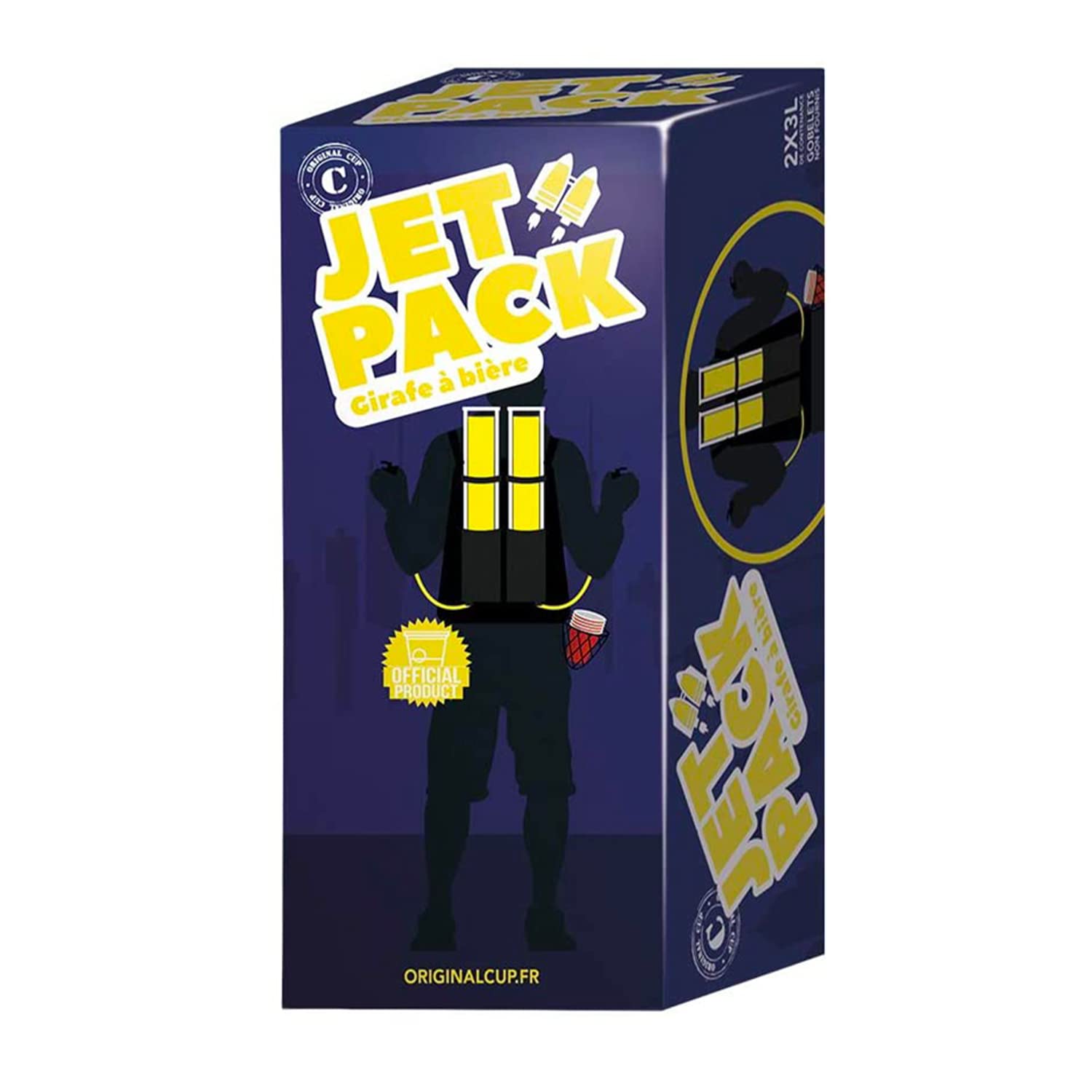 Double Girafe à Bière Jet Pack | Distributeur Boisson | Sac à Dos | Qualité Premium | 2 Réservoirs | 2 x 3L de Boisson | 2 Tireuses à Bière | Apéro | Soirée | House Party | OriginalCup®