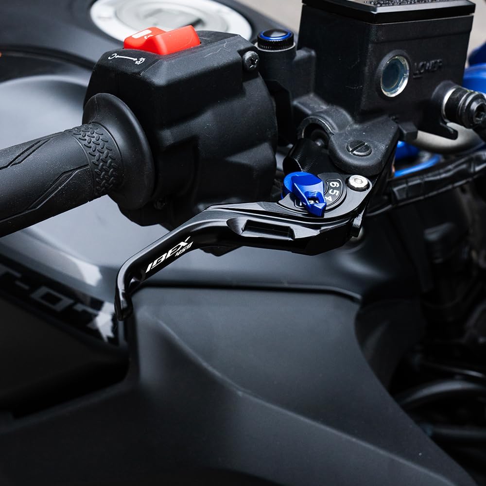 CNC Shorty Brake & Clutch Levers Compatible with CFMOTO Ibex 450 IBEX450 450MT 2024 2025 2026, Adjustable 2-Finger Levers for Adventure Motorcycle Off-Road Control (Black)