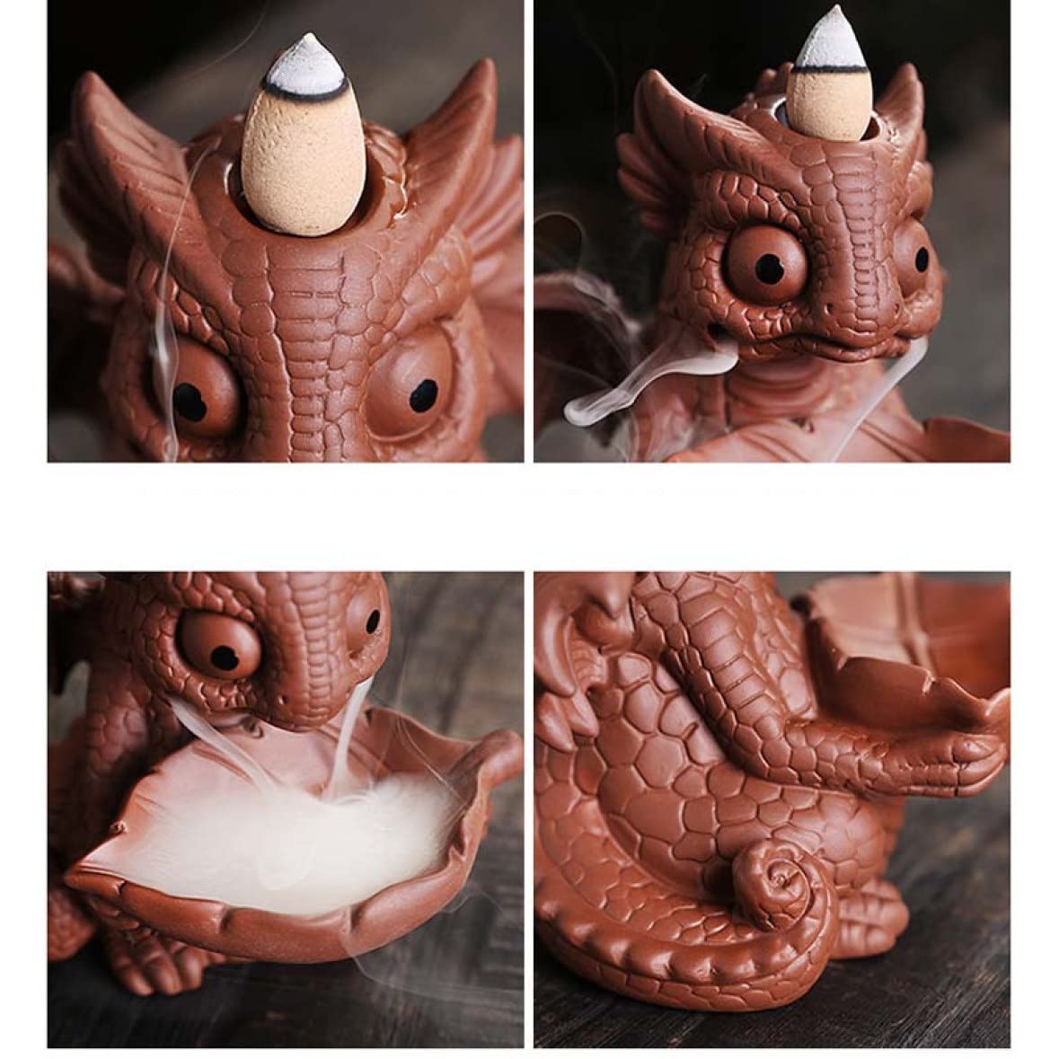 Amazon.co.jp: 倒流香 香炉 逆流香炉 お香立て クリエイティブ 恐竜の