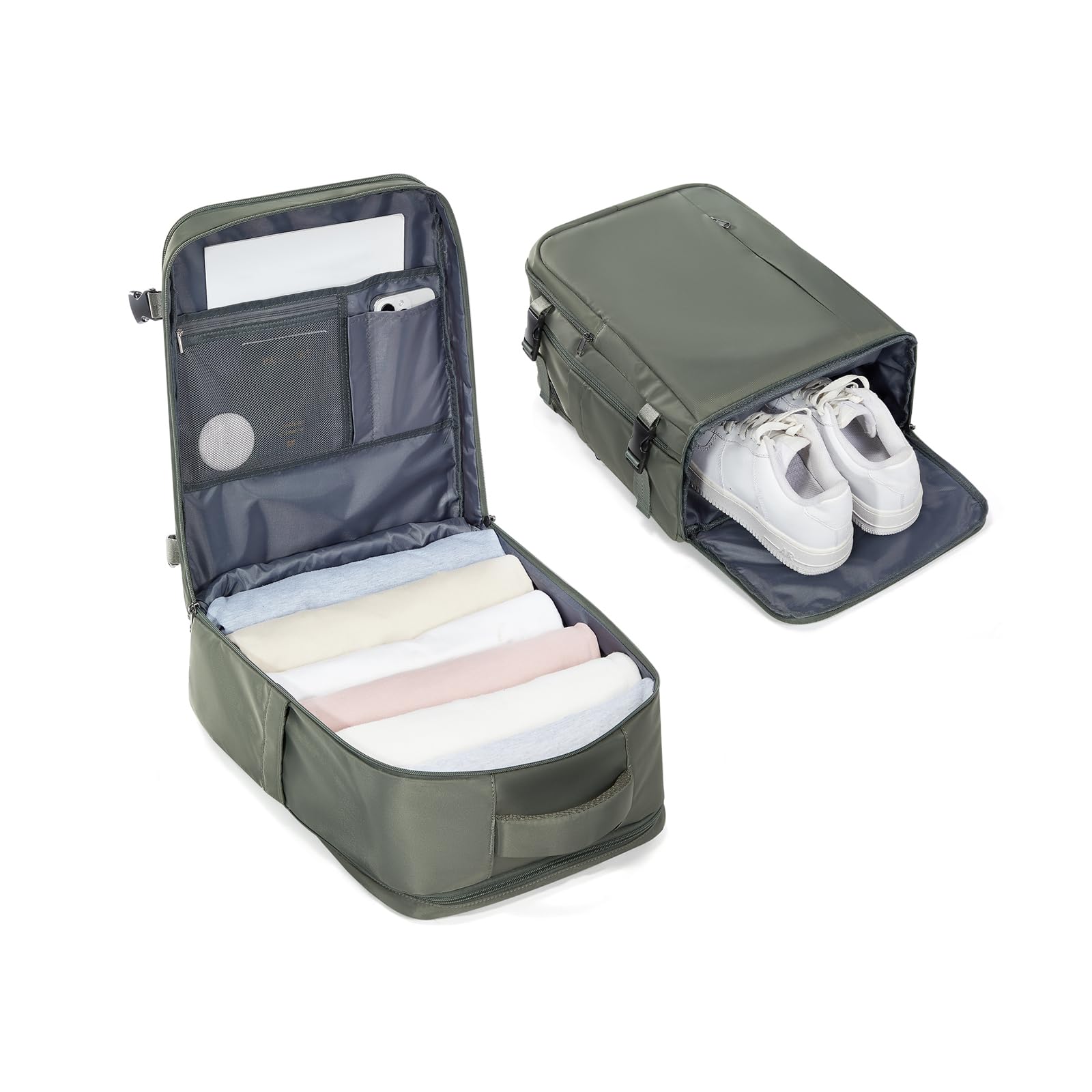 BJLFS Borse da Cabina per Ryanair 40x30x20 Bagaglio a mano Sottovuoto 40x20x25 Zaino da Viaggio con Sottovuoto impermeabile Donna Zaino Easyjet 45x36x20 Zaini Wizzair con porta scarpe