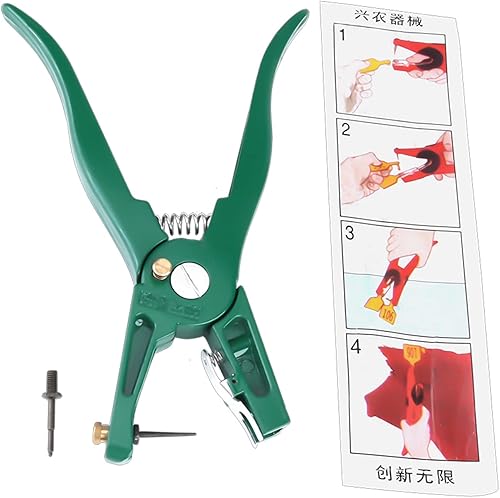 Miniatura 5 de Alicates para etiqueta de oído, alicates de animales de ganado con pasador de repuesto para instalar cerdos, ganado, ovejas